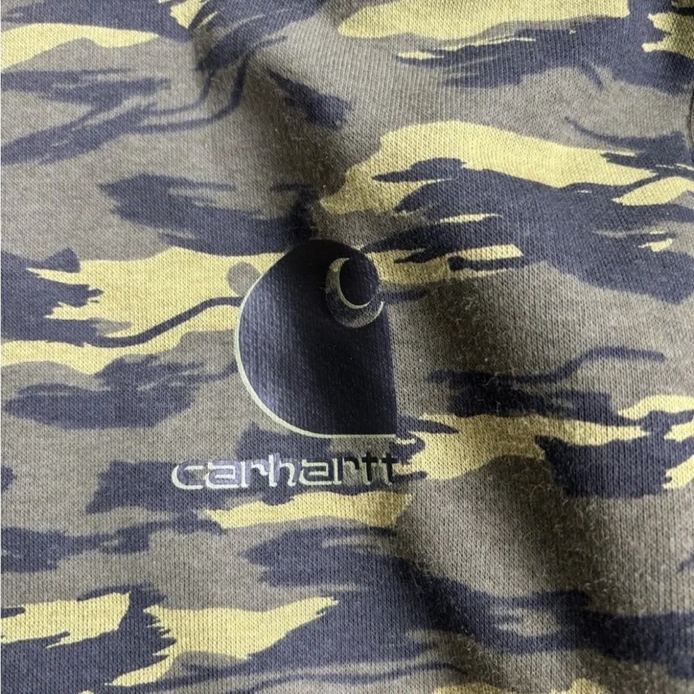 NWT- Carhartt Boys Camo Hoodie Graphic Long Sleeve Sweatshirt Logo Size L 14/16
